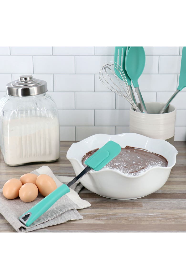 Drexler Silicone Scraper Utensil in Turquoise, Alternate, color, Blue