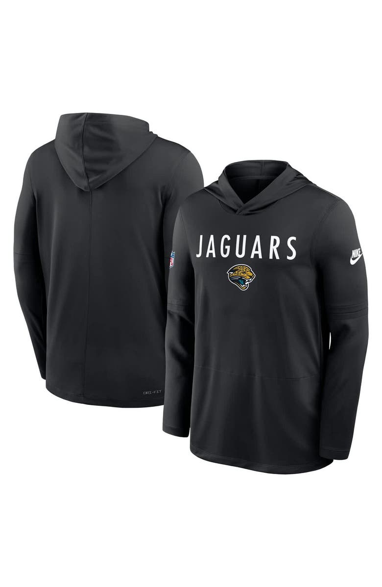 Nike Men's Nike Black Jacksonville Jaguars Alt Pack Pass Accuracy Performance Long Sleeve Hoodie T-Shirt, Alternate, color, Black