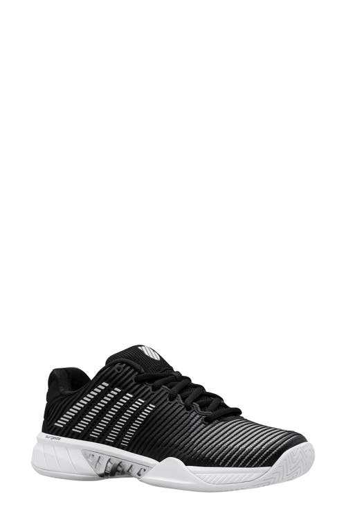 K-Swiss Hypercourt Express 2 Tennis Shoe in Black/white/silver  product
