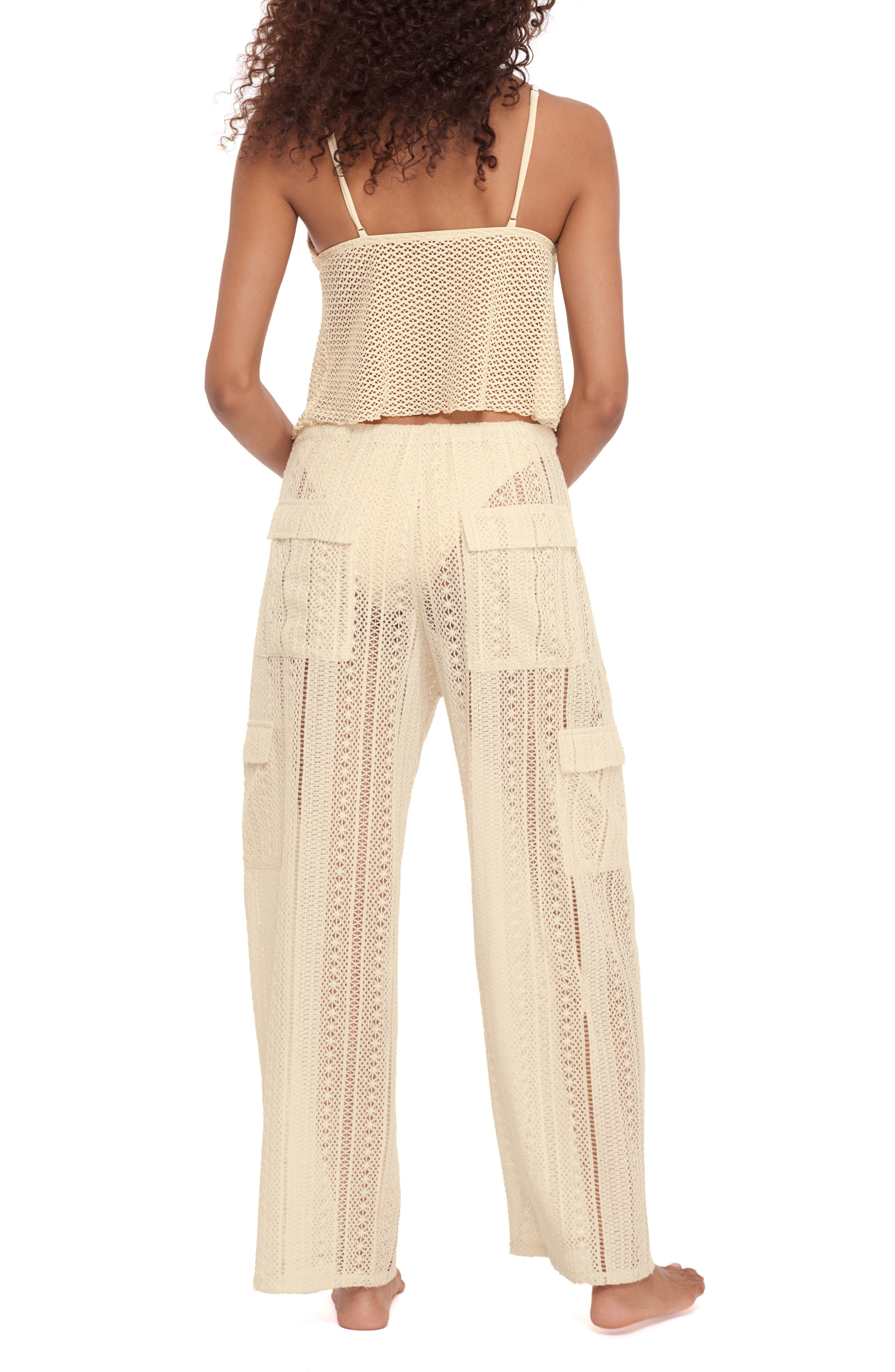 Sheer Lace Cargo Cover-Up Pants - image 2