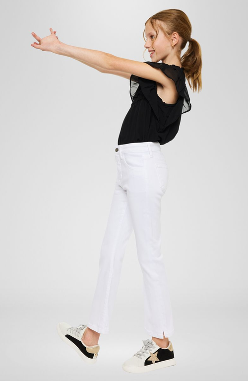 Kancan Bristol High Rise Kick Flare Jeans In White