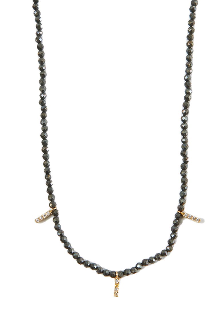 Beaded Charm Necklace, Main, color, GOLD