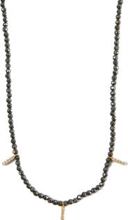 Argento Vivo Sterling Silver Beaded Charm Necklace