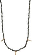 Argento Vivo Sterling Silver Beaded Charm Necklace