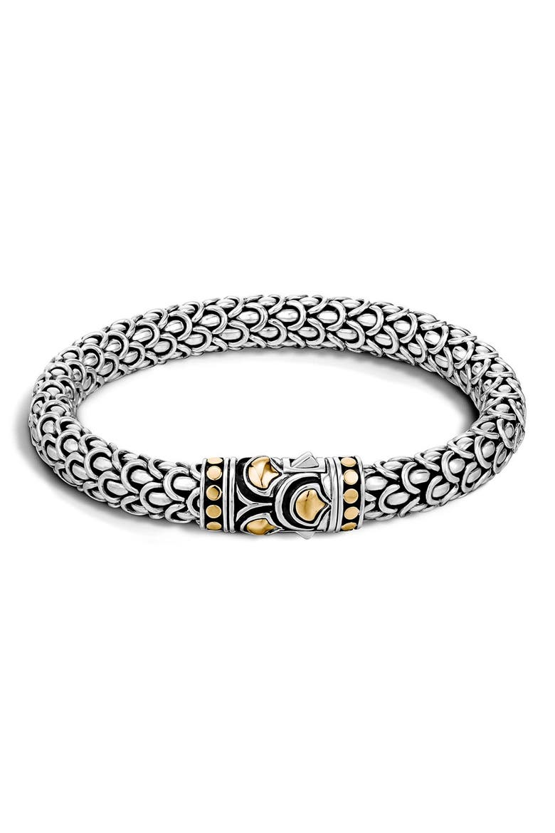 Legends Naga 7mm Station Bracelet, Main, color, SILVER/ GOLD