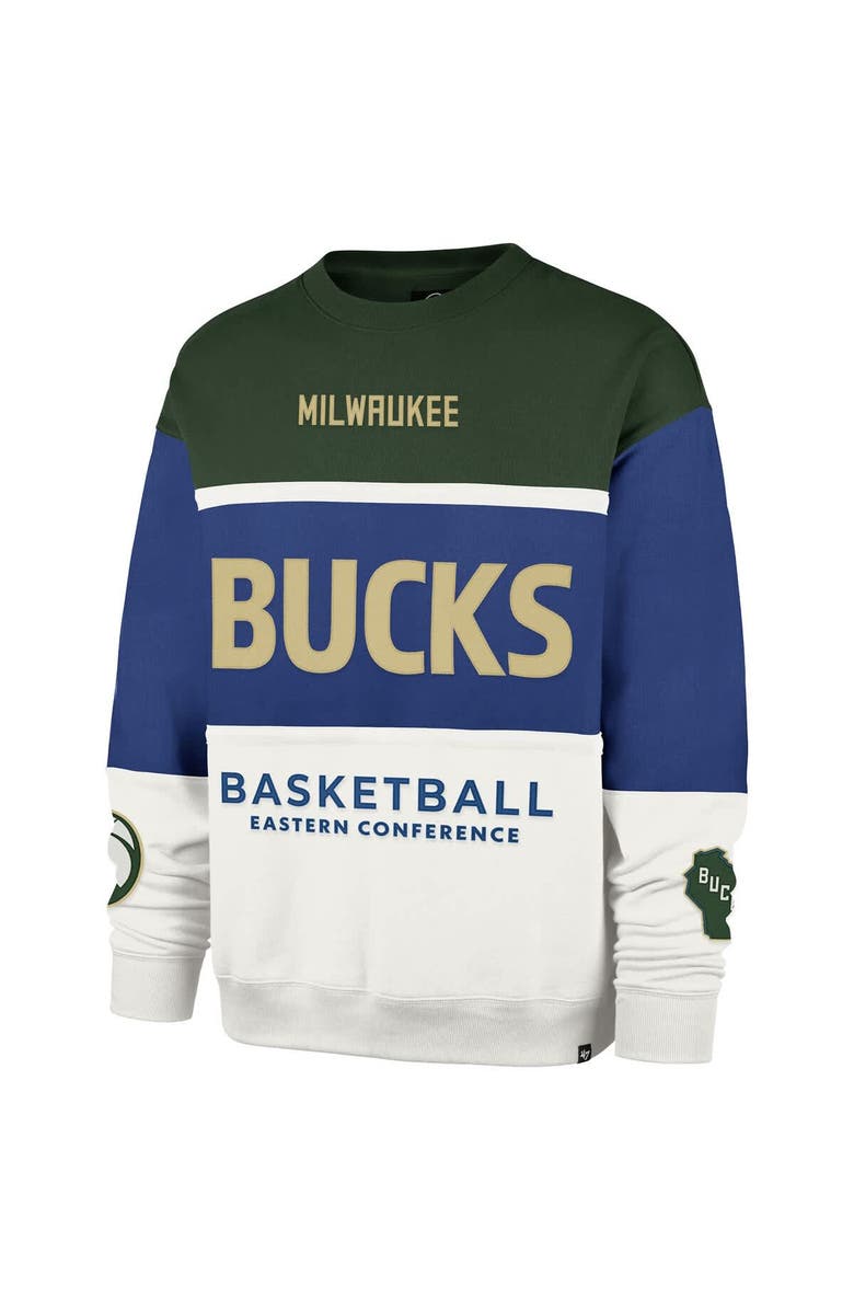 '47 Unisex '47 Royal Milwaukee Bucks 2024/25 City Edition On Five Maximalist Pullover Sweatshirt, Alternate, color, 