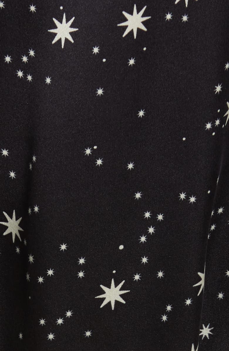 Papinelle Star Print Silk Robe, Alternate, color, 