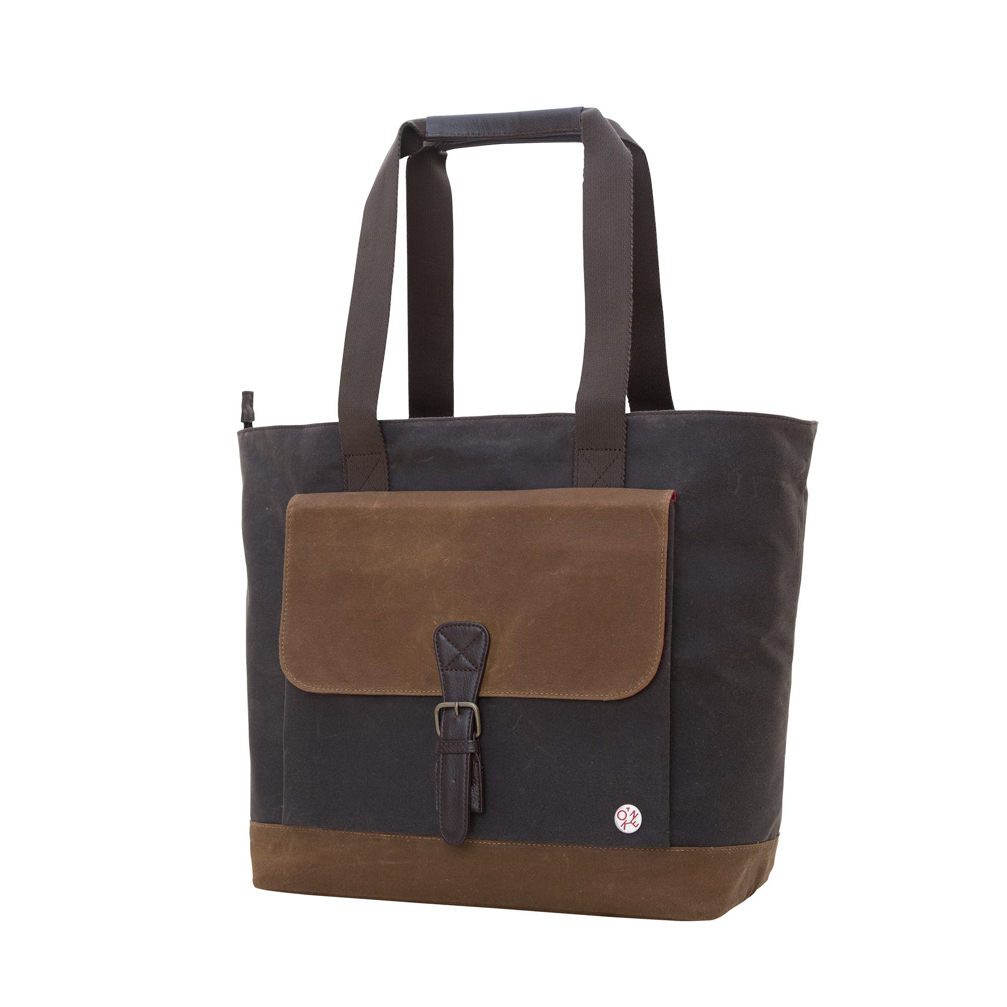 Waxed Montague Tote Bag, Alternate, color, Dark Brown