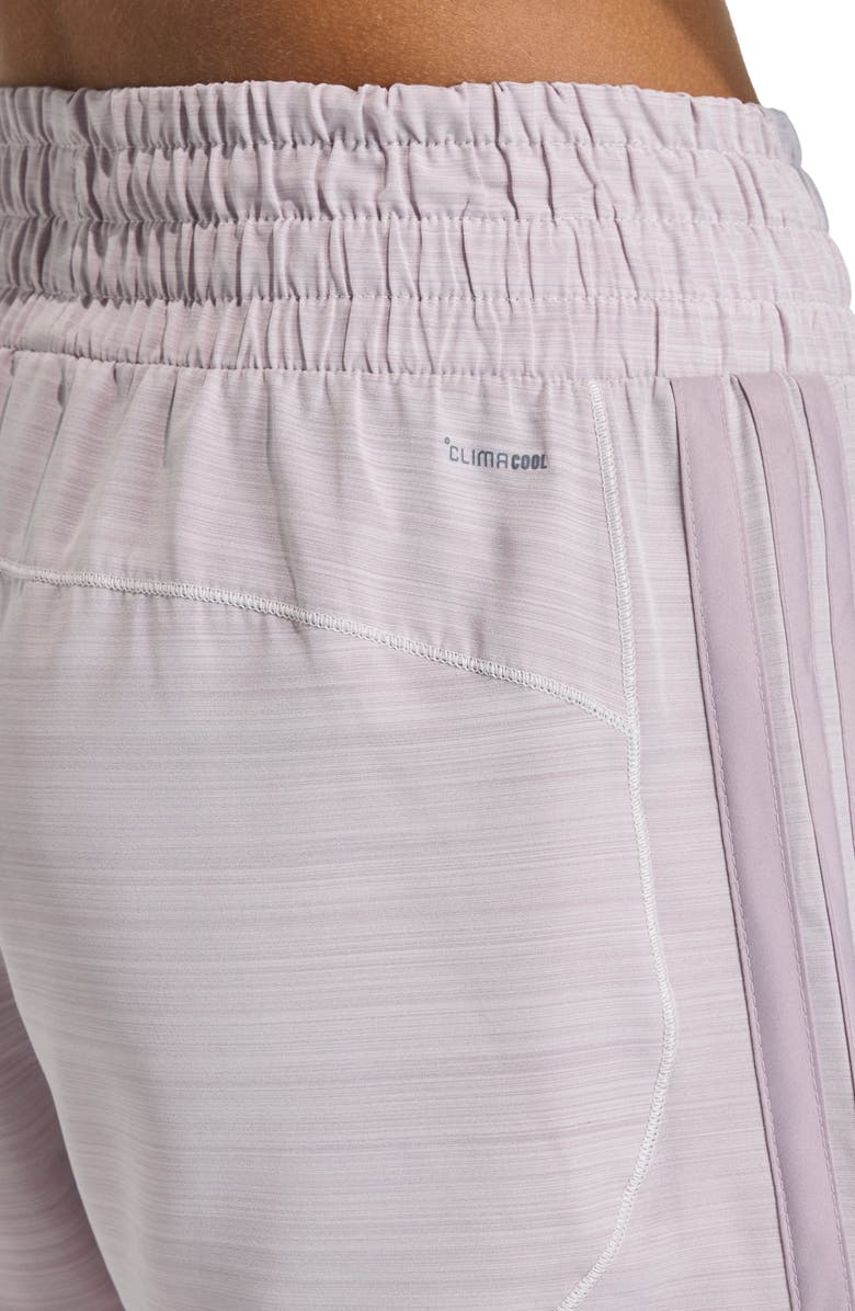 adidas Pacer Workout High Rise Shorts, Alternate, color, Ice Purple