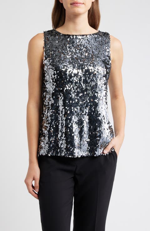 Sequin Boat Neck Tank