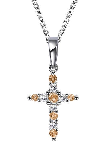 Lafonn Birthstone Cross Pendant Necklace