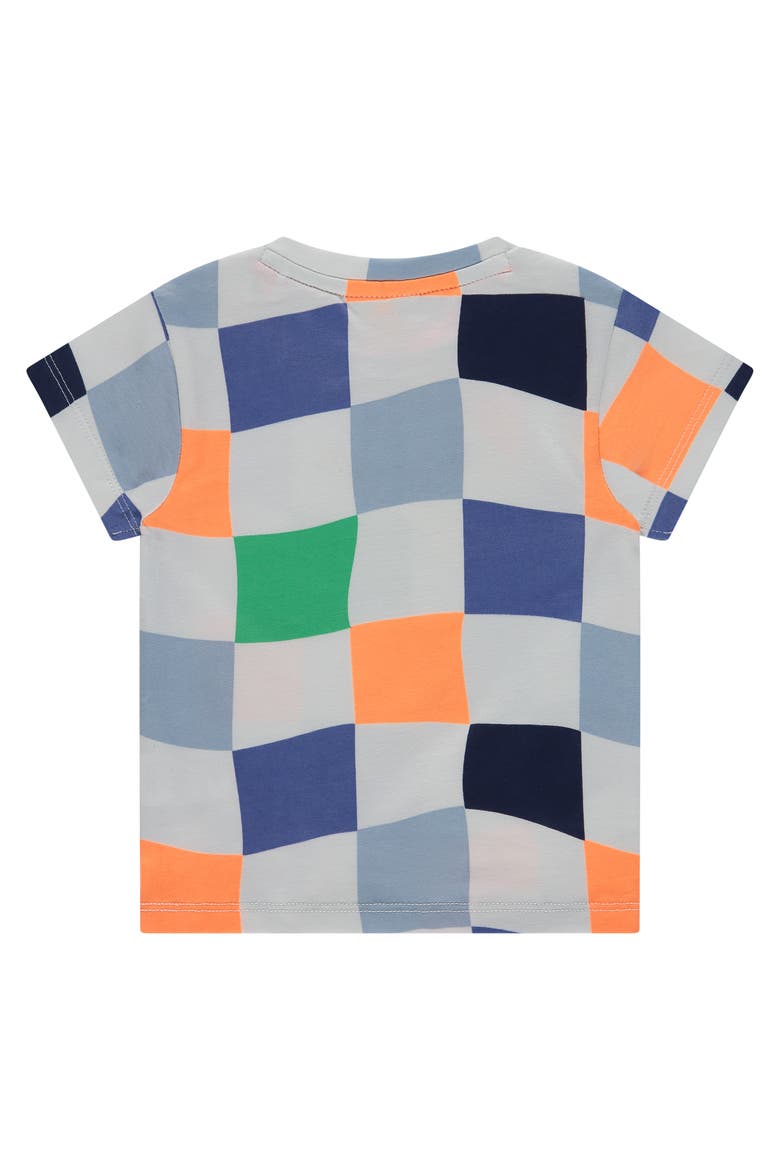 Wavy Checkered Pattern T-Shirt, Alternate, color, Cloud