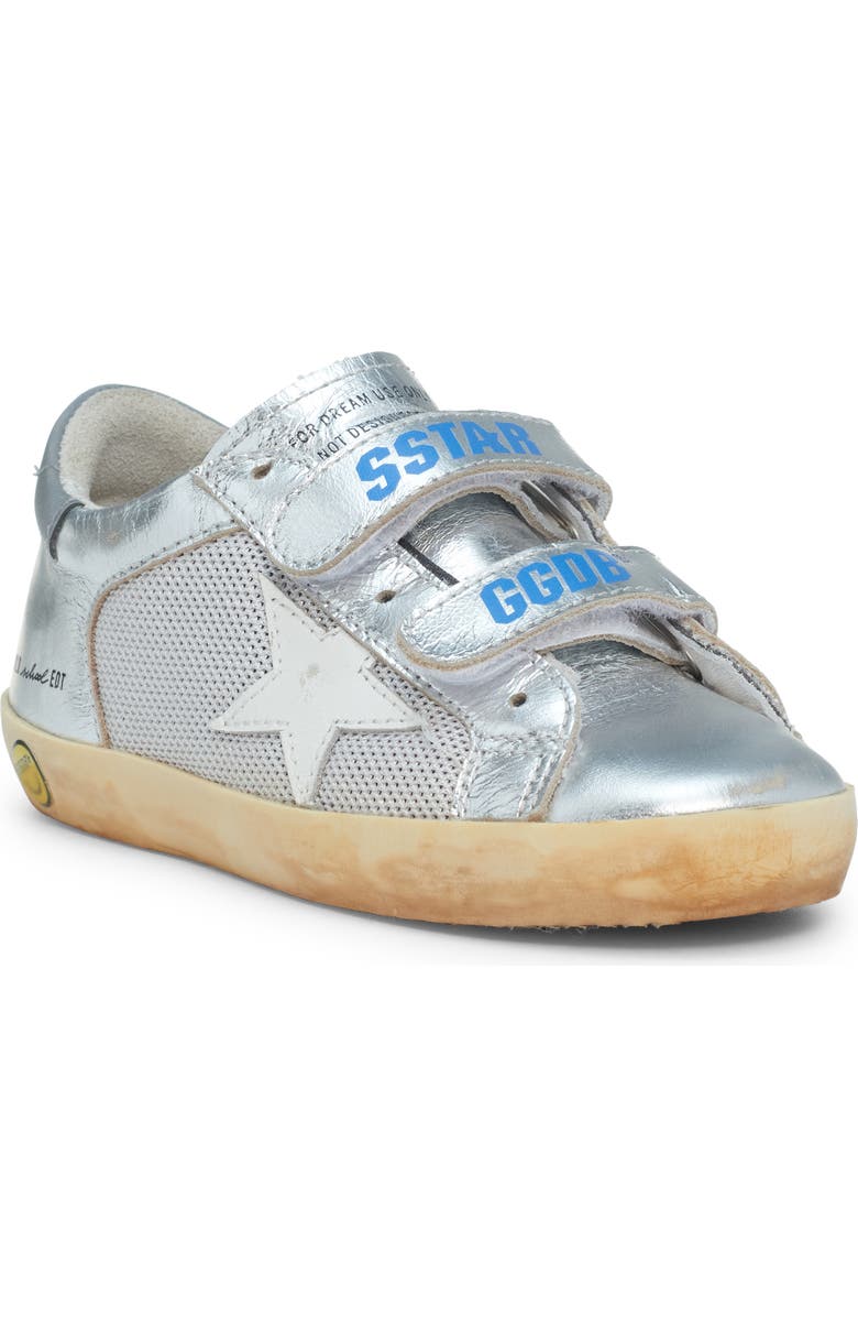 Golden Goose Kids' Old School Mesh & Metallic Leather Sneaker, Main, color,
