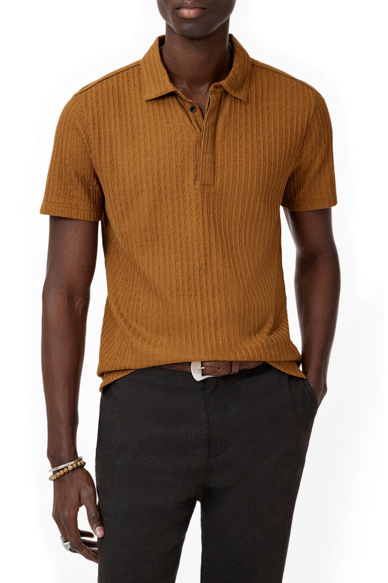 Grana Texture Polo, Main, color, SIENNA BROWN