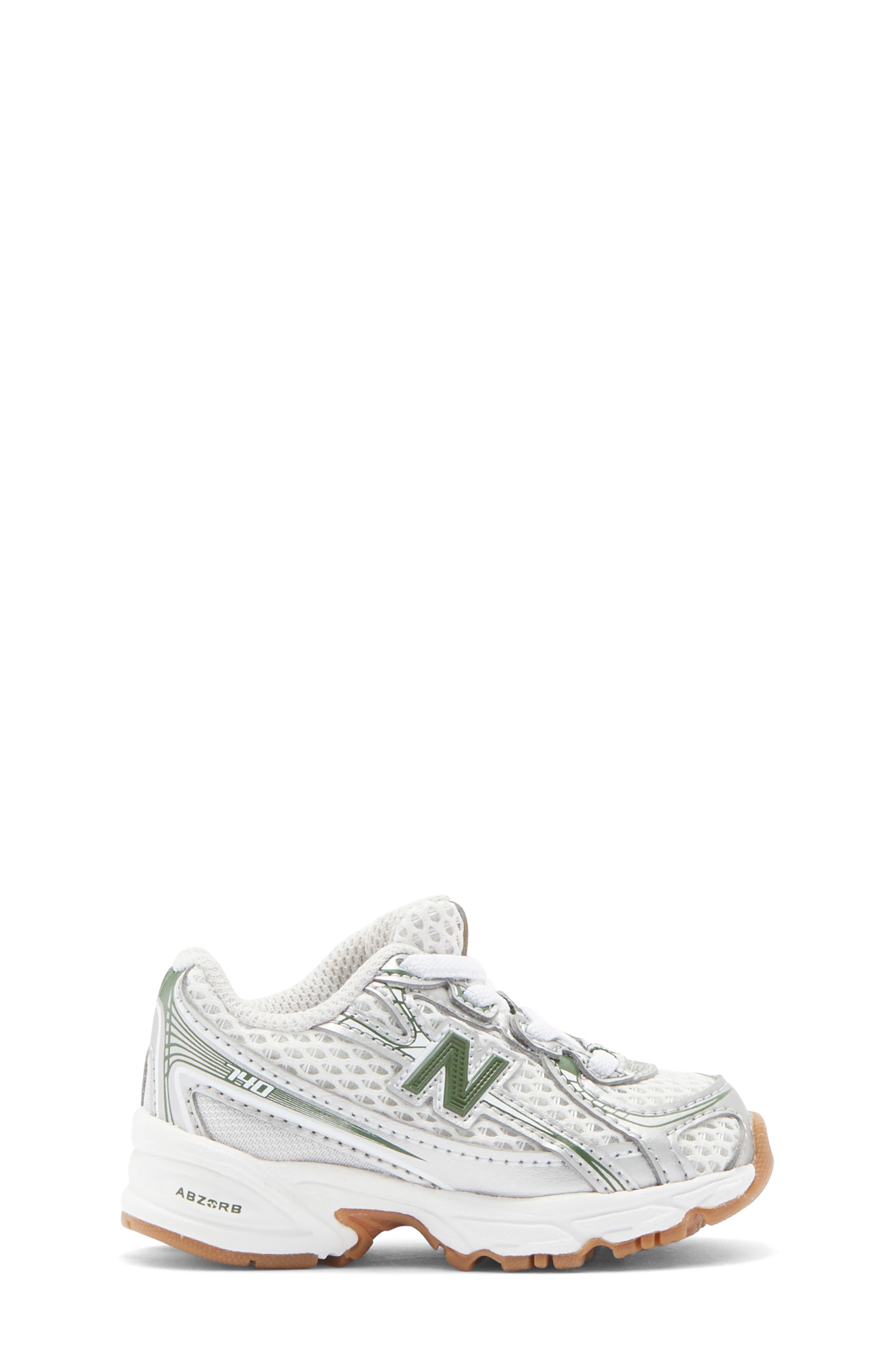 New Balance Kids' 740 Sneaker, Alternate, color, Silver/ Dark Alpine Green