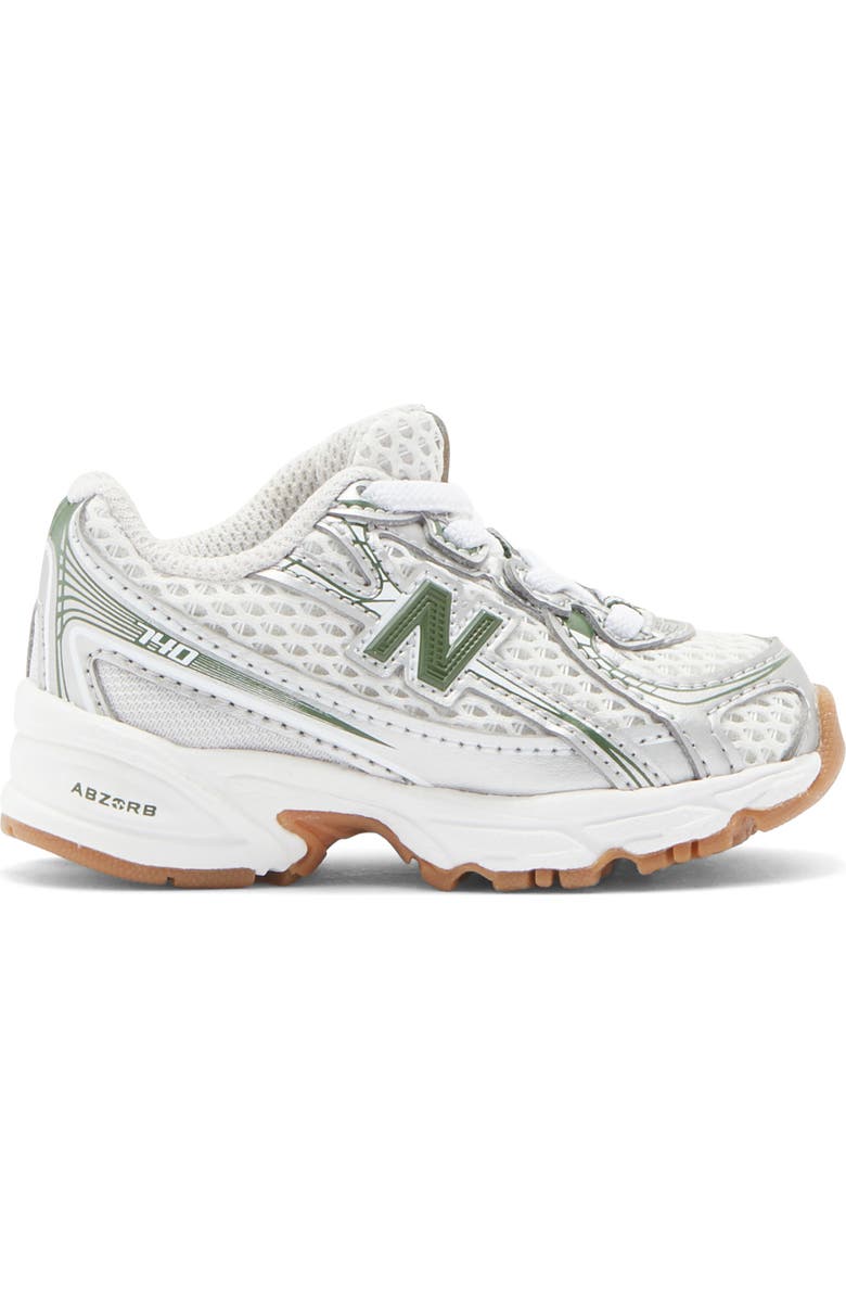 New Balance Kids' 740 Sneaker, Alternate, color, Silver/ Dark Alpine Green