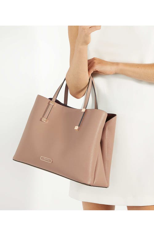 Dune London Dorry Faux Leather Tote In Taupe