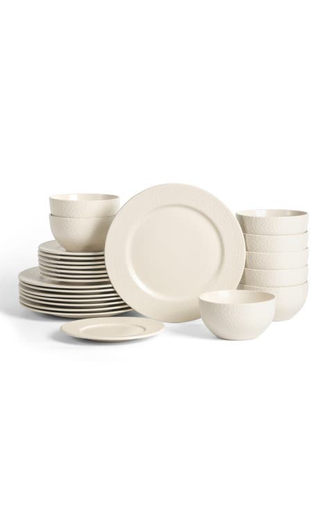 Topaz Stoneware 24-Piece Dinnerware Set