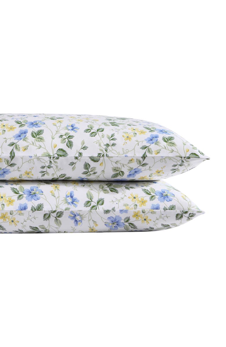 Laura Ashley Meadow Floral Quilt & Sham Set, Alternate, color, Sunblue