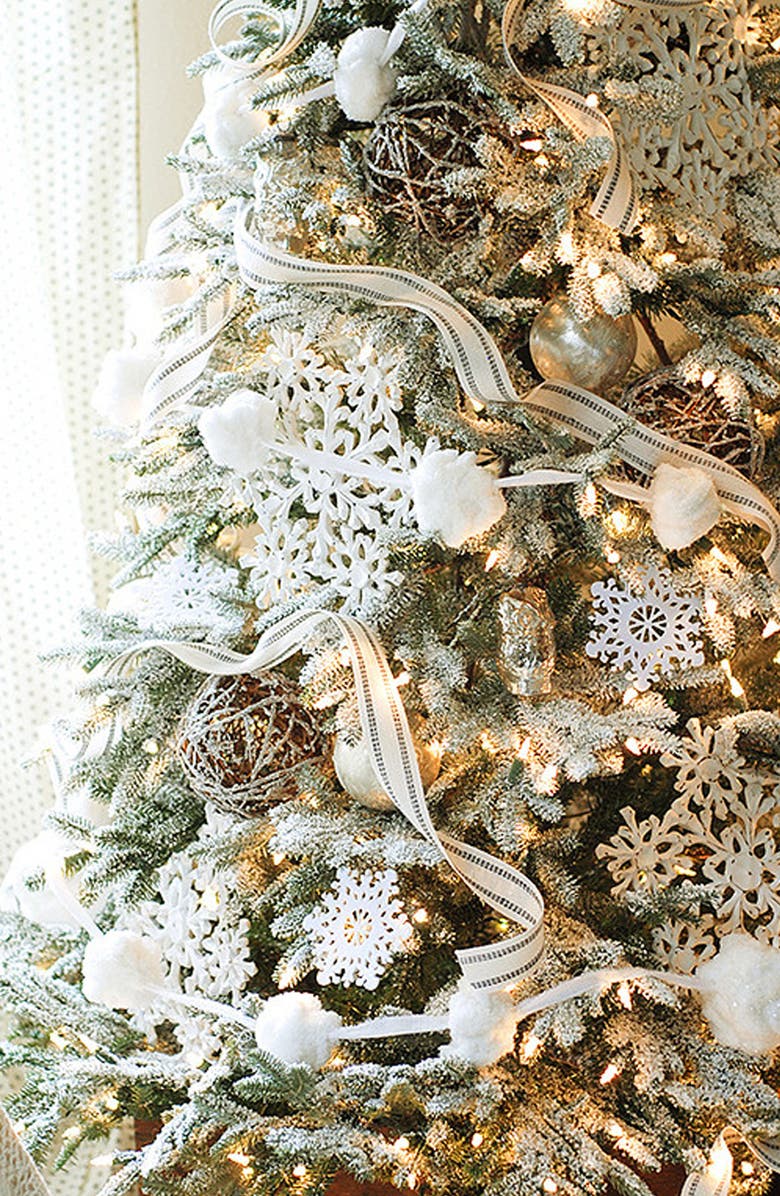 Balsam Hill Frosted Fraser Fir<sup>®</sup> Pre-Lit Artificial Tree, Alternate, color, Led Clear