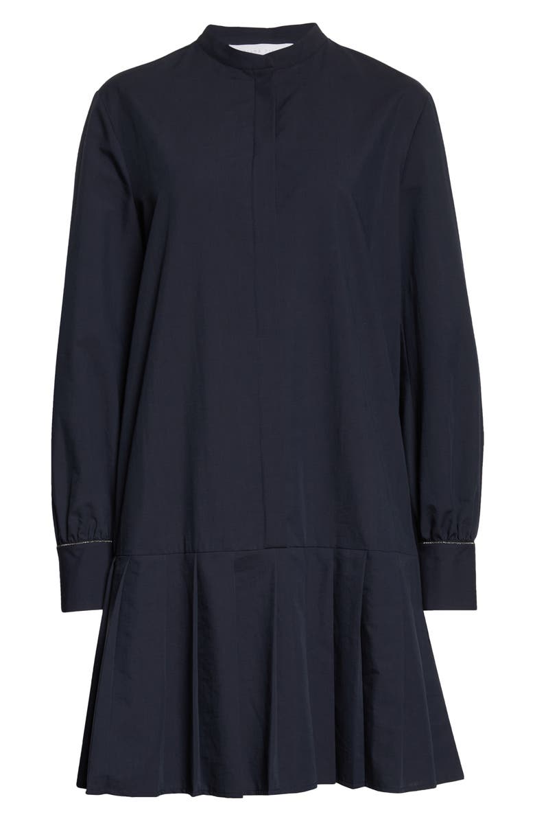 Fabiana Filippi Beaded Cuff Drop Waist Long Sleeve Dress, Alternate, color,