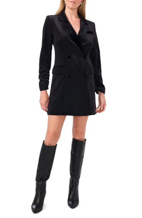 Sparkle Long Sleeve Blazer Dress
