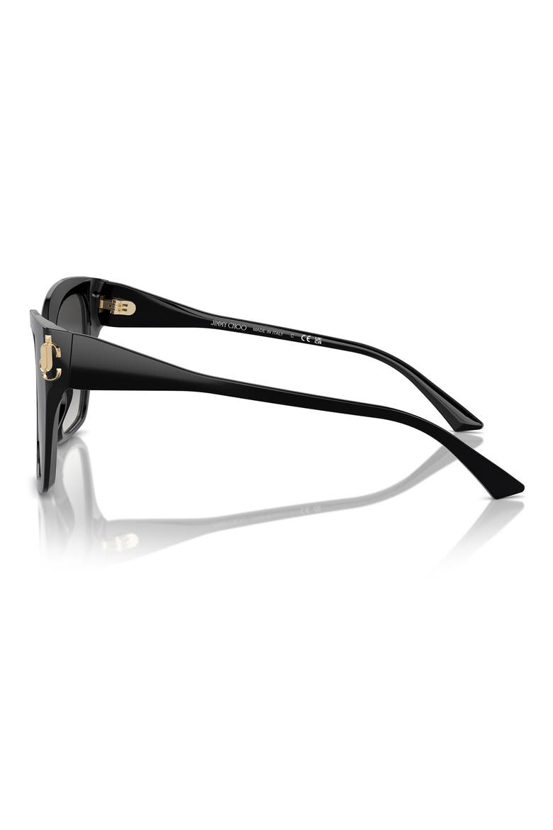 54mm Square Sunglasses, Alternate, color, BLACK / GRADIENT GREY