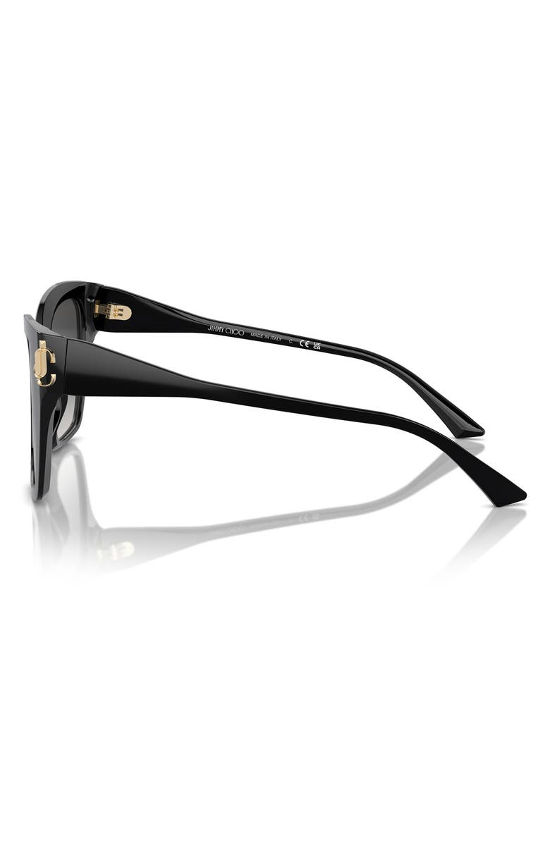 Jimmy Choo 54mm Square Sunglasses, Alternate, color, Black / Gradient Grey
