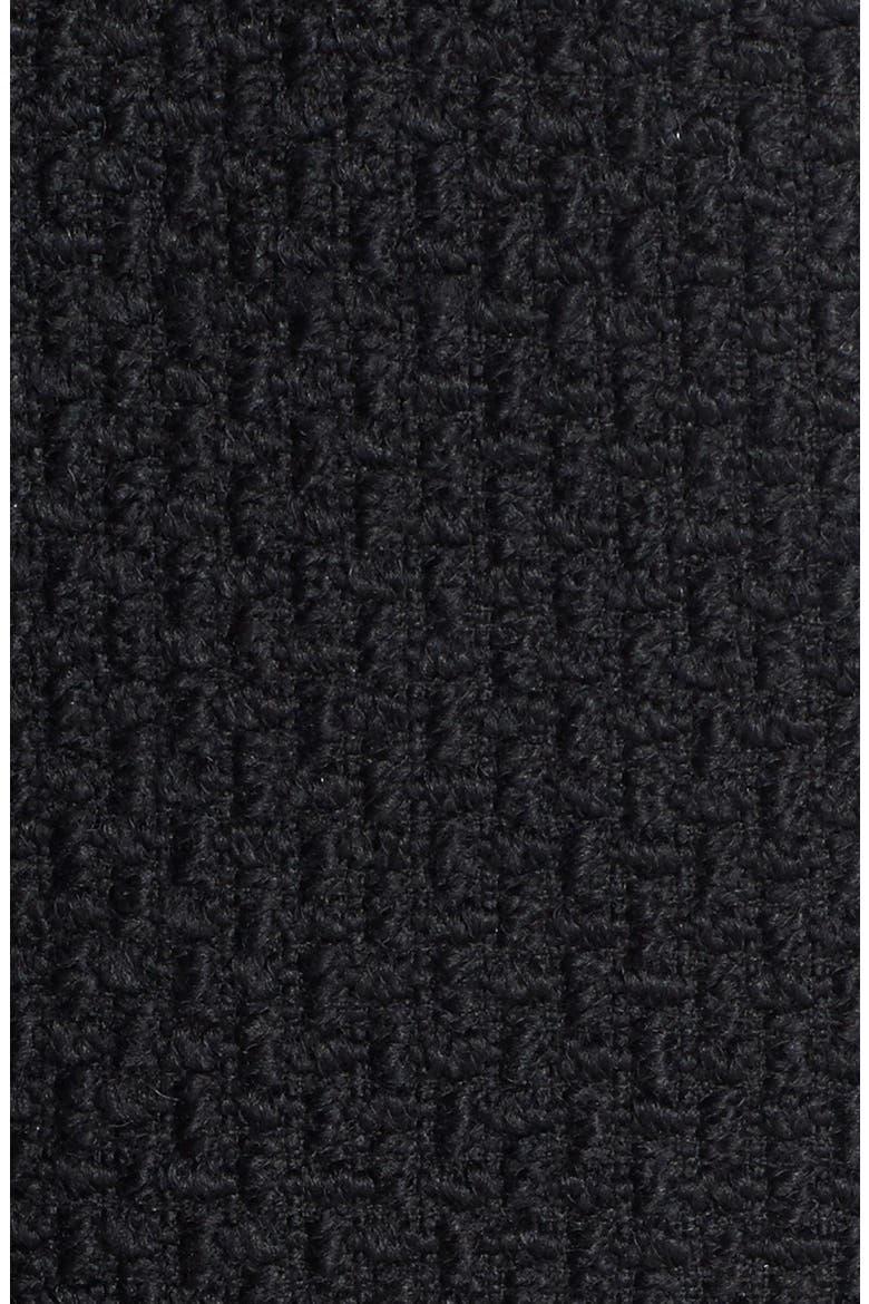 Basket Weave Long Coat, Alternate, color, BLACK
