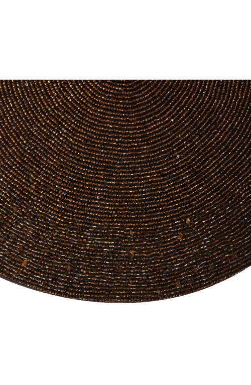 Tiramisu Beaded Placemat In Dark Copper