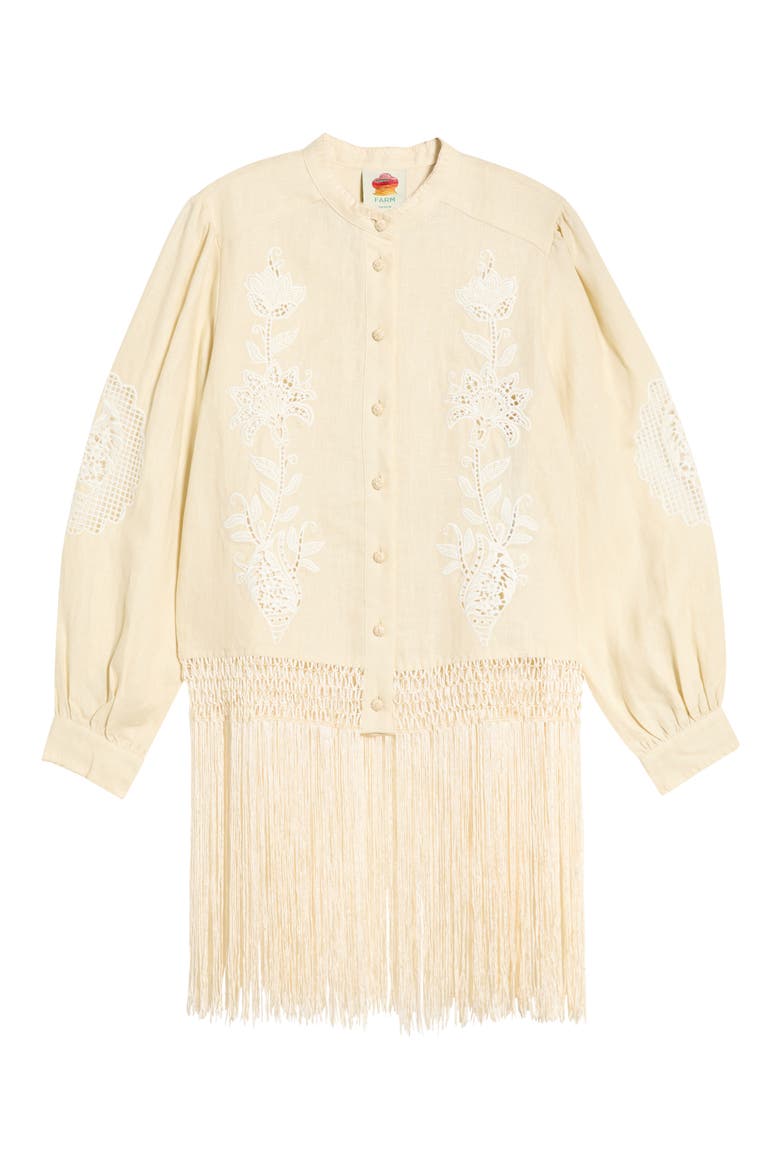 Sand Richilieu Linen Button-Up Shirt, Alternate, color, BEIGE