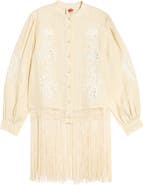 FARM Rio Sand Richilieu Linen Button-Up Shirt