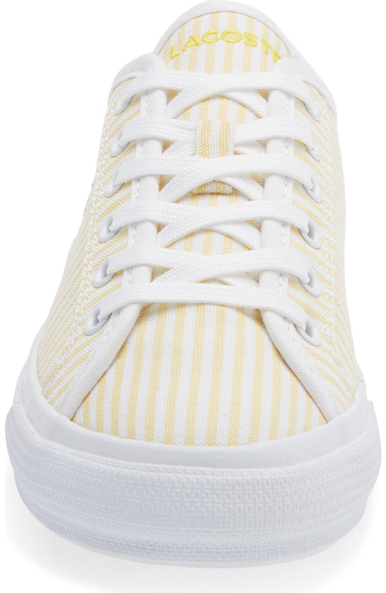 Lacoste Kids' Backcourt 125 Sneaker, Alternate, color, Light Yellow/ White