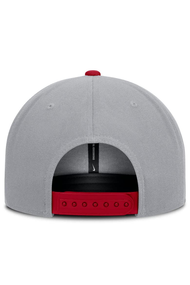 Men's Nike Gray/Red Cincinnati Reds Primetime Pro Dri-FIT Snapback Hat, Alternate, color, Gray