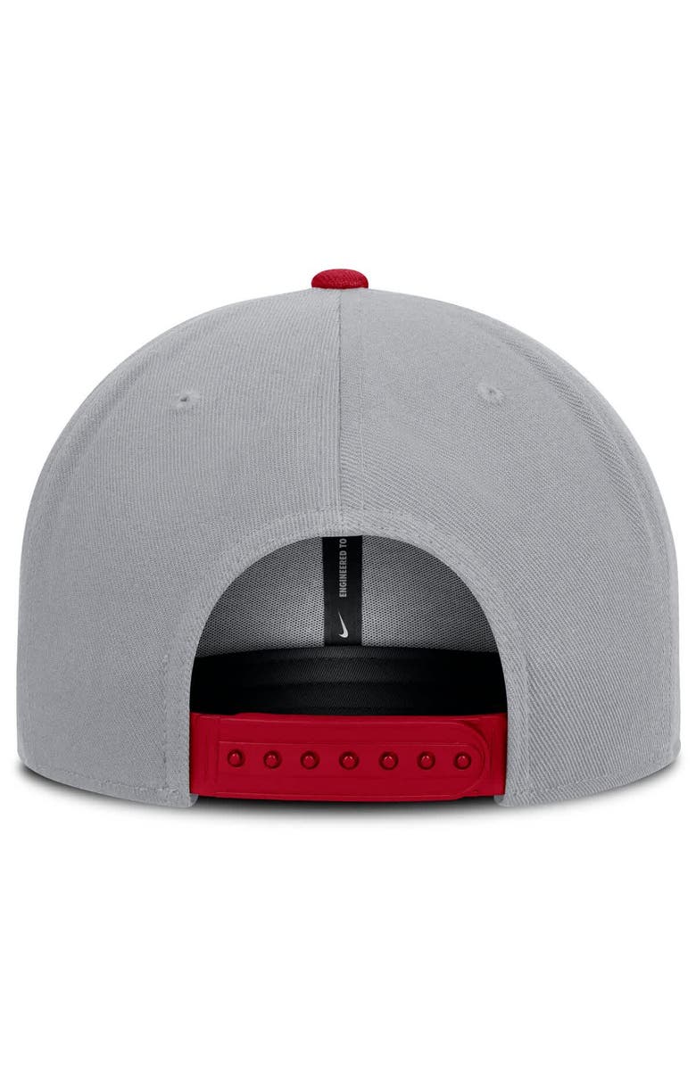 Nike Men's Nike Gray/Red Cincinnati Reds Primetime Pro Dri-FIT Snapback Hat, Alternate, color, Gray