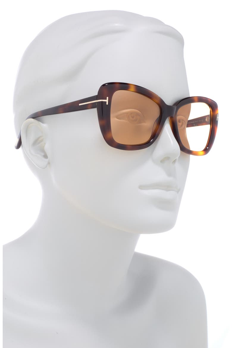 Maeve 55mm Butterfly Sunglasses, Alternate, color, BLONDE HAVANA / BROWN