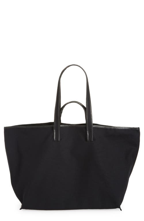 Kassl Contrast Trim Canvas Tote In Black