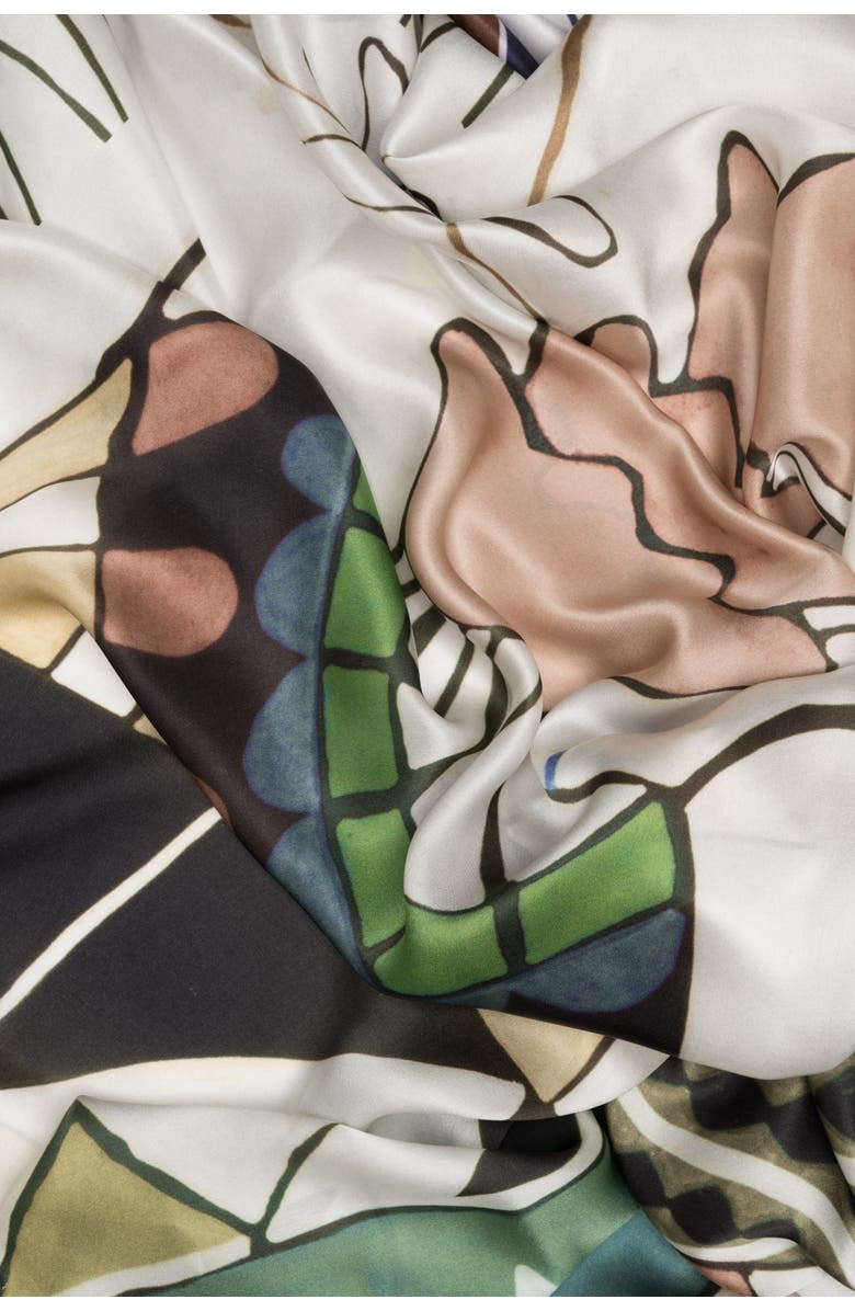 Elizabetta Lydia - Silk Scarf Shawl for Women, Alternate, color, White