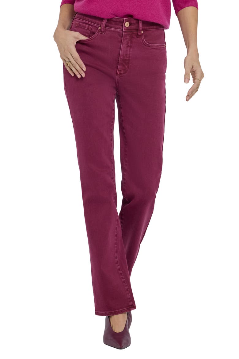 Marilyn High Waist Straight Leg Jeans, Main, color, RETRO TRUE BURGUNDY