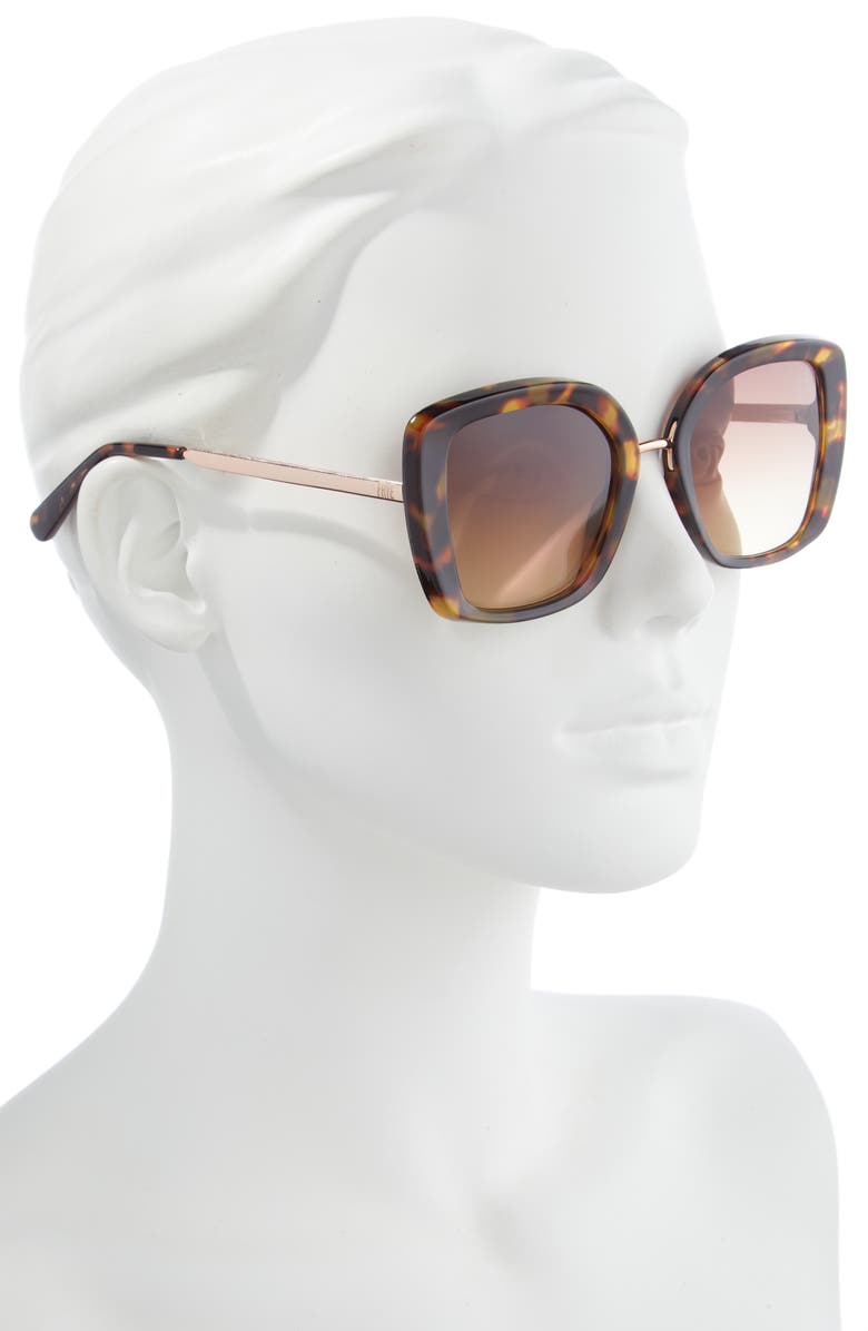 Frye 52mm Gradient Square Sunglasses, Alternate, color, 