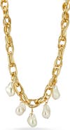 SPHERA MILANO Faux Pearl Charm Necklace