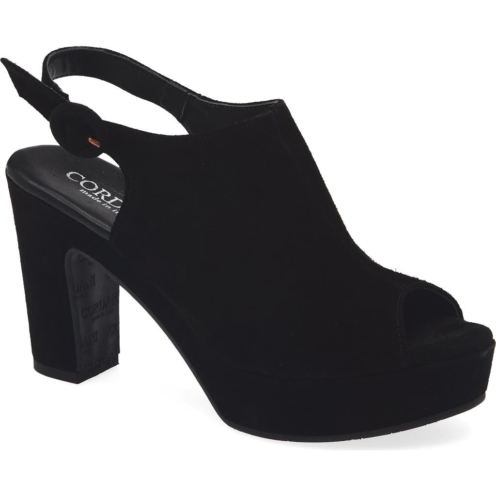 Cordani Tess Slingback Platform Sandal In Black