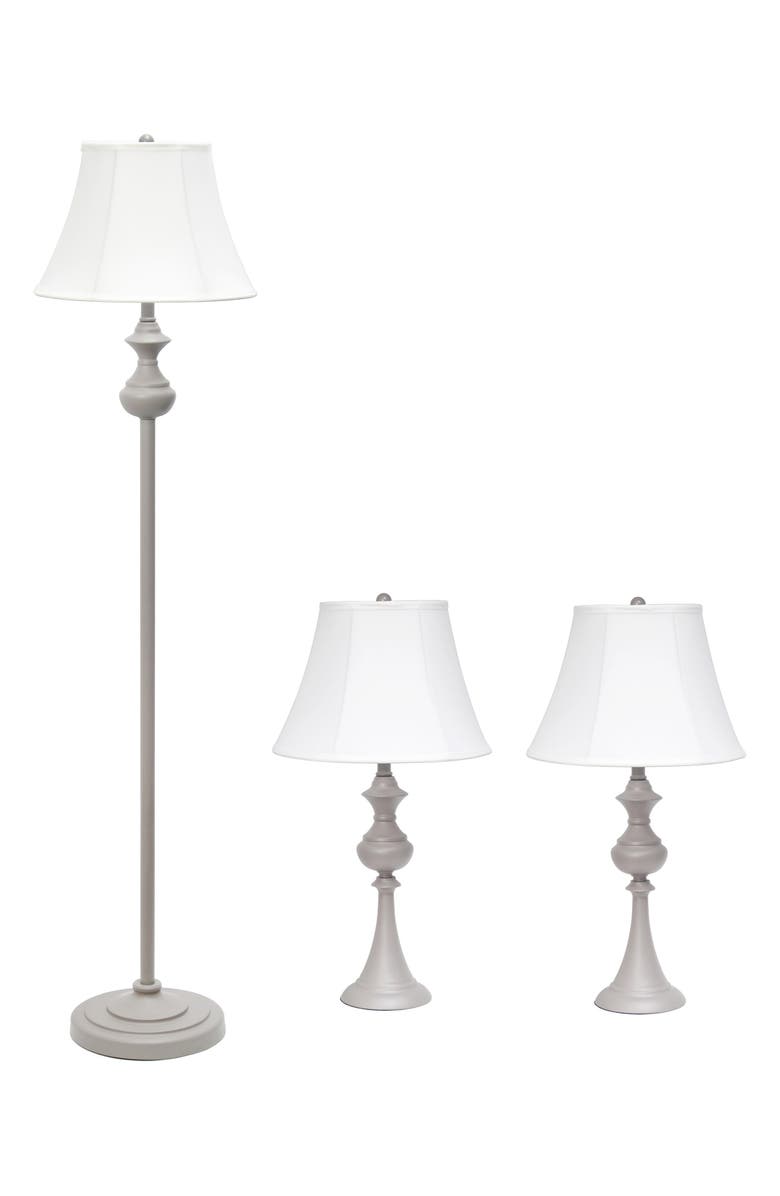 LALIA HOME Three-Piece Lamp Set, Main, color, 