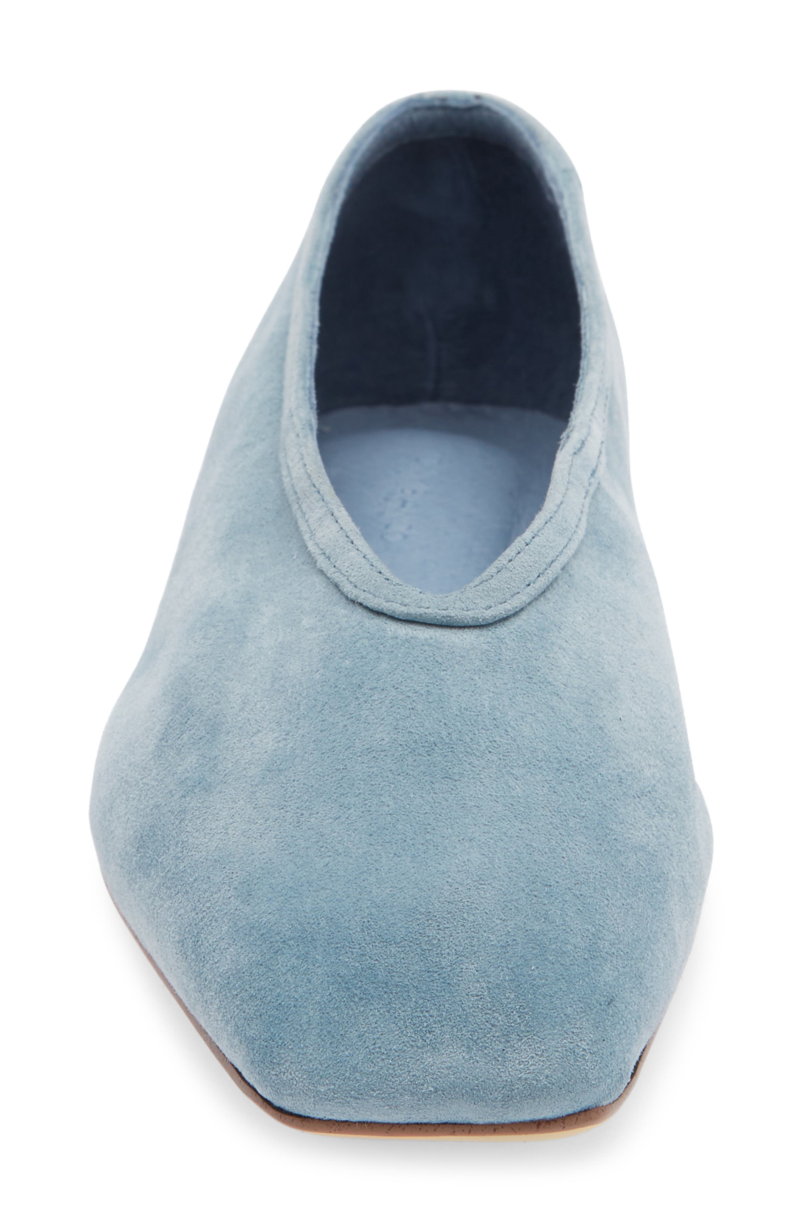 Bianca Ballet Flat, Alternate, color, DENIM SUEDE