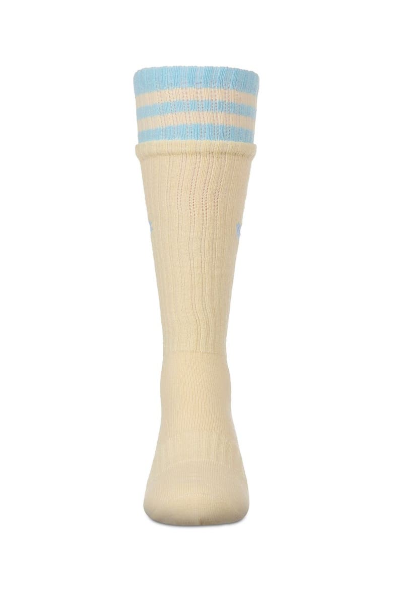 Ribbed Heart and Stripes Knee Sock, Alternate, color, Winter White