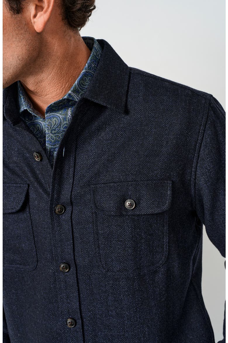 Moore Wool Overshirt, Alternate, color, GREEN