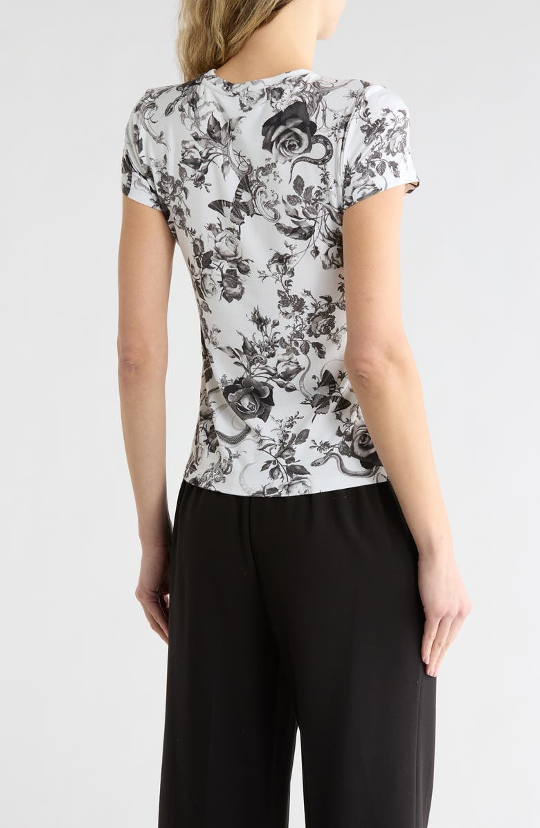 JASON WU Garden Crewneck Short Sleeve T-Shirt, Alternate, color, Night Garden