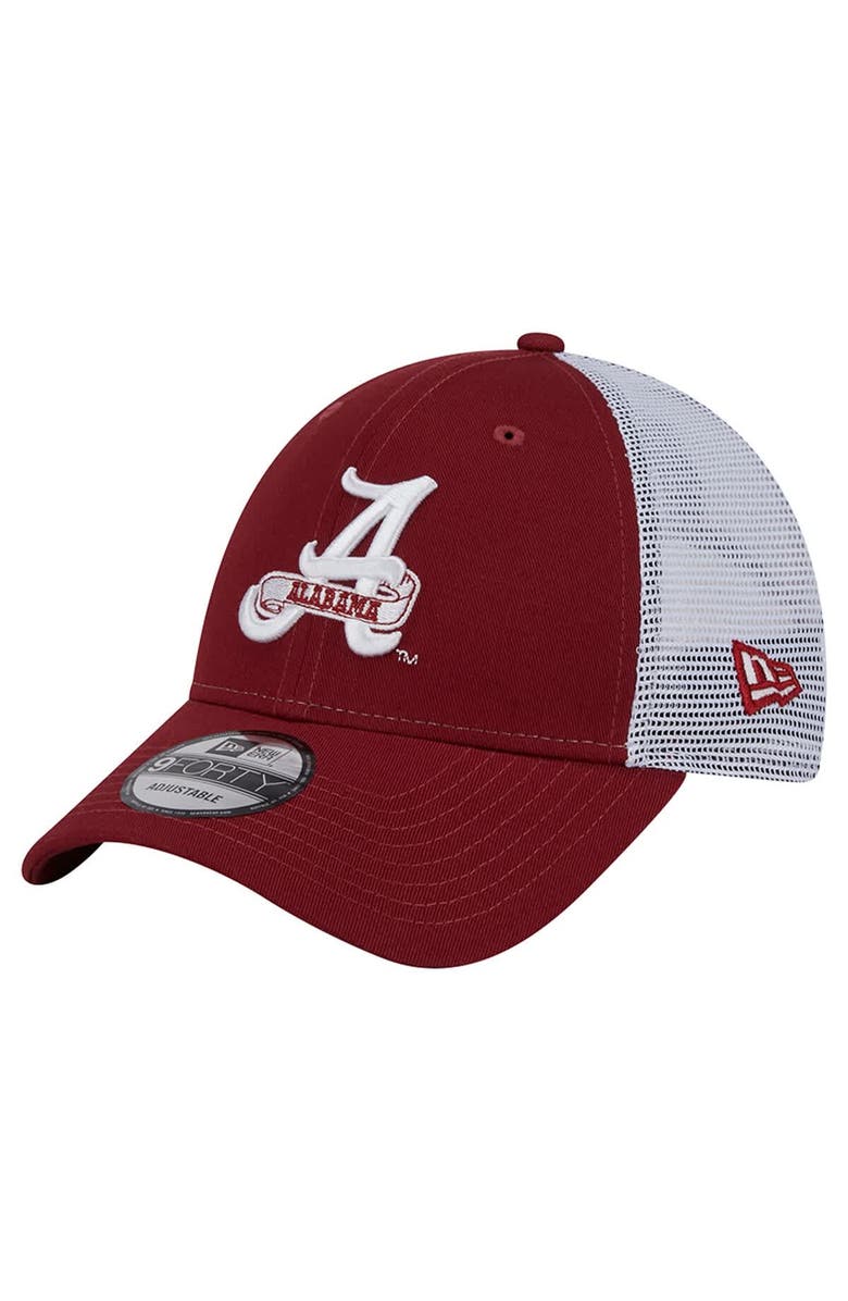 New Era Men's New Era Crimson Alabama Crimson Tide Trucker 9FORTY Adjustable Hat, Main, color, 