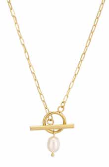 Freshwater Pearl Toggle Pendant Necklace