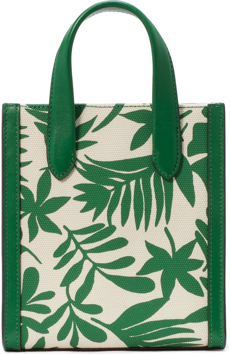 Kate Spade New York mini manhattan foliage print tote, Alternate, color,